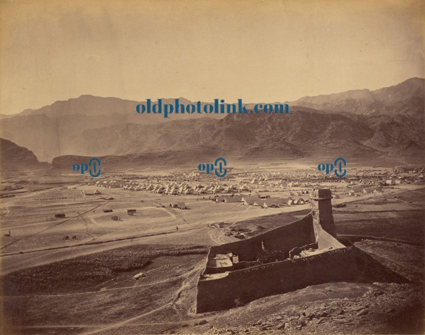 Landi Kotal Camp, looking East towards Ali Musjid 1878