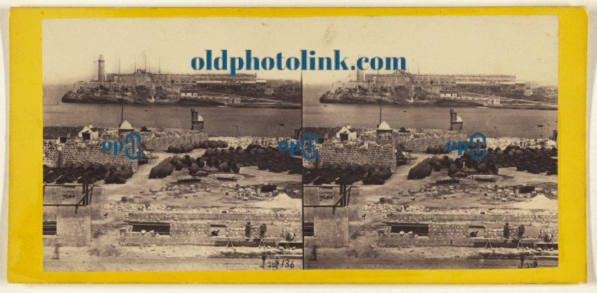The Harbor of Havana, with Castle of the Point in the foreground; the Moro  Castle in the background  1862