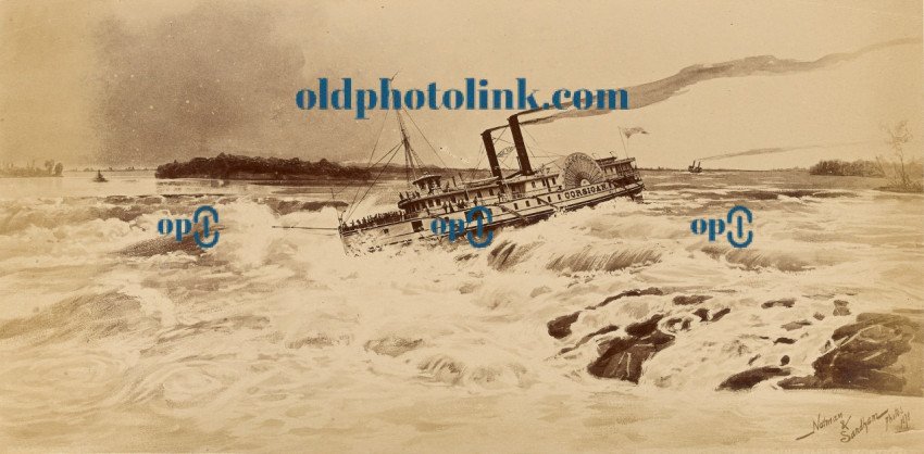 Montreal, les rapides du Saint Laurent 1878