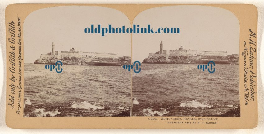 Cuba  Morro Castle, Havana, from harbor  1898