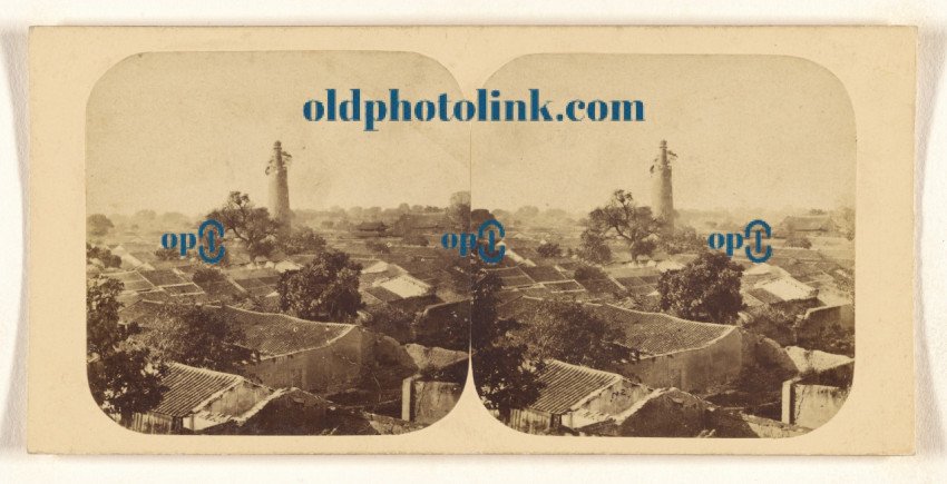 1880 Canton  Panorama from the Temple of the Five Genii