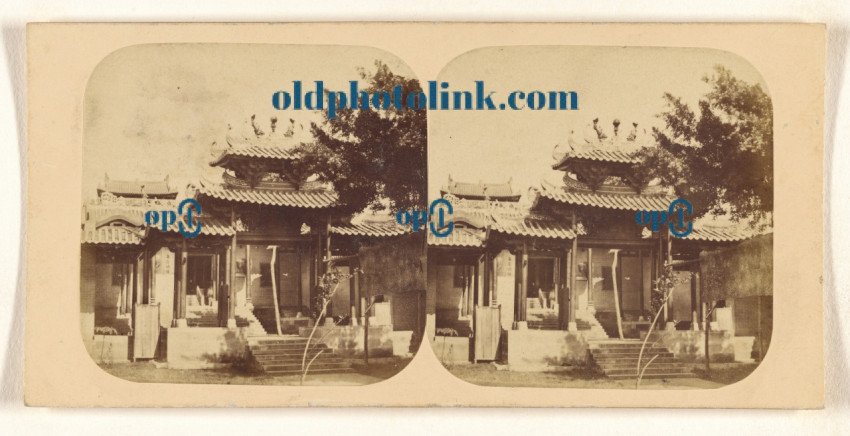 Canton  Panorama freom the Temple of the five genii 1858