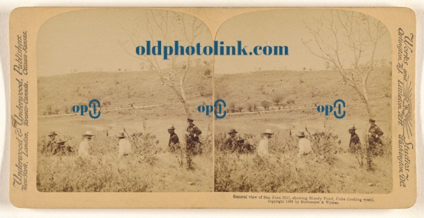 General view of San Juan Hill, showing Bloody Pond, Cuba (looking west ) 1899