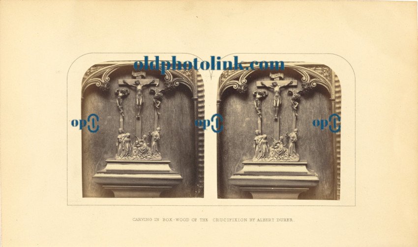 Carving in Box Wood of the Crucifixion by Albert Durer 1859