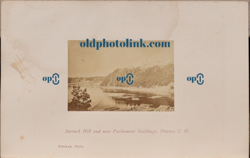 Barrack Hill and New Parliament Buildings, Ottawa, C W 1866