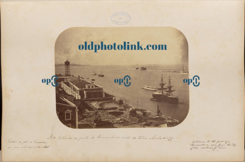 Road to the port of Pernambuco seen from the Malakoff Tower 1875