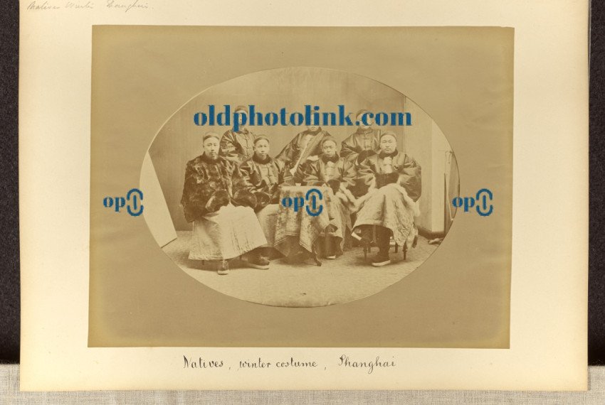 Natives, winter costume, Shanghai 1870