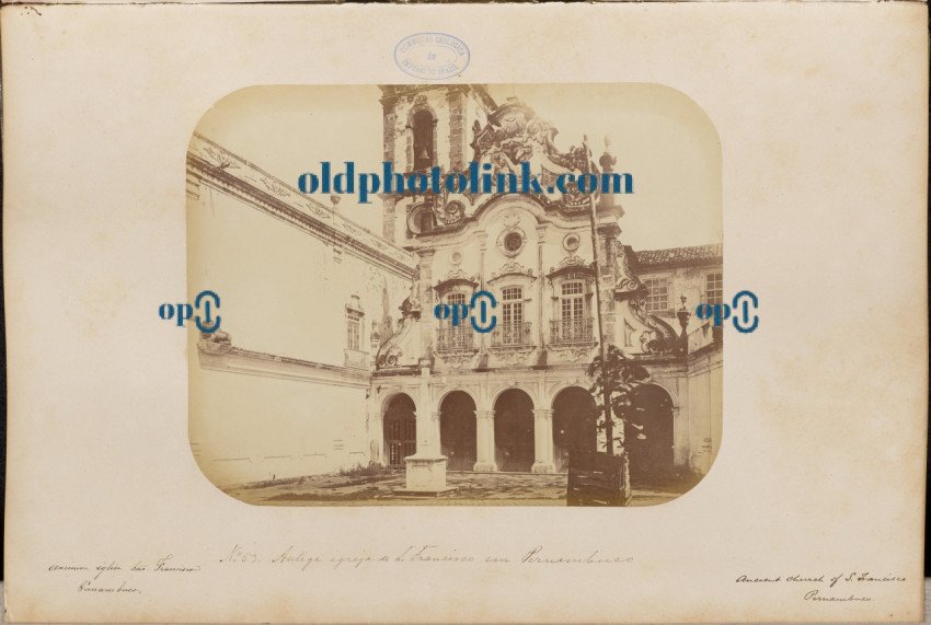 Old church of San Francisco in Pernambuco 1875