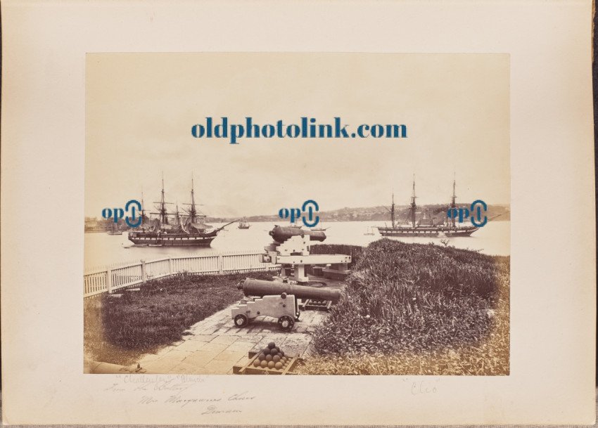 From the Battery, Mrs Macquarie's Chair 1868