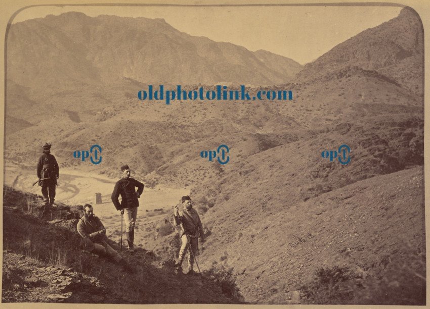 Soldiers on hillside 1878