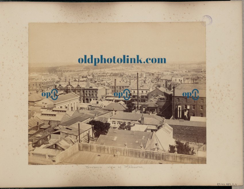 Birdseye view of Melbourne 1887