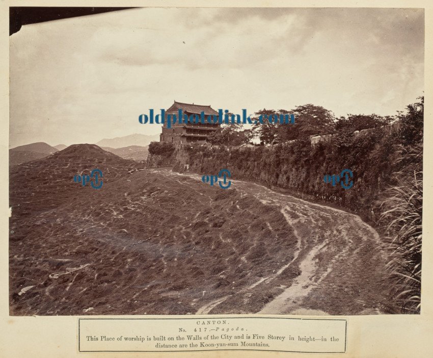 The Four Storied Pagoda on the Walls  Canton 1870 1885