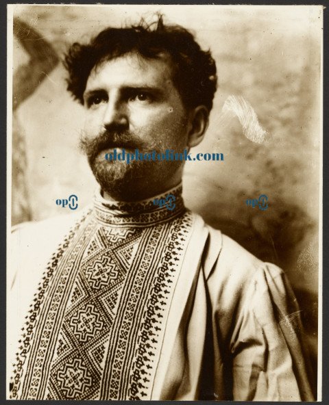 Self Portrait in Fancy Shirt 1900