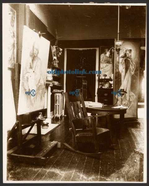Studio of Alphonse Marie Mucha, New York City 1904