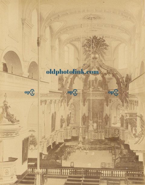 Quebec, Interieur de la Cathedrale 1860