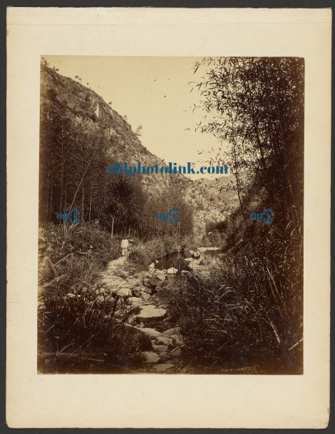 Path between mountain and pond 1872