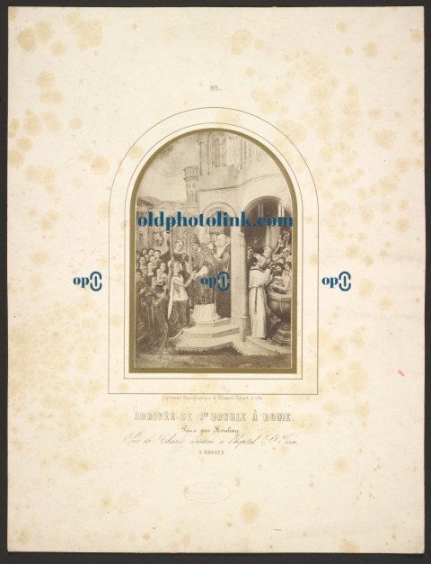 Arrival of Saint Ursula in Rome Painted by Memling On the Shrine kept at the St John's Hospital, in Bruges 1851